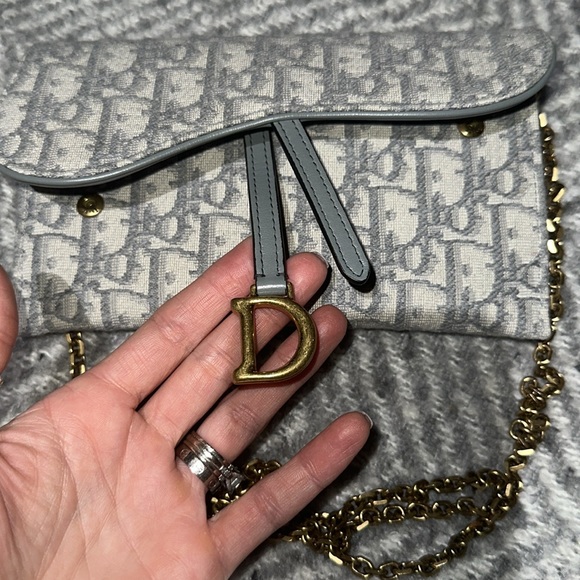 Saddle long wallet on chain canvas - Picture 6 of 14